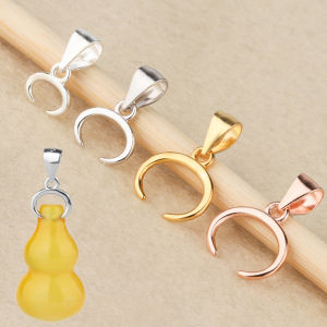 TingXiang S925 Pure Silver Pendant Clasp for Necklaces and Candle Holders Antique Finish Gold Plated Silver Jewelry Accessories