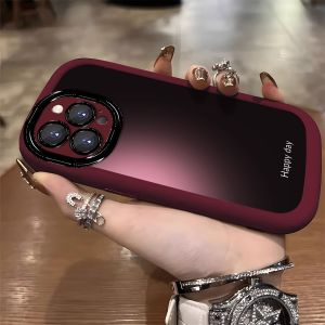 SHUXIE | Ombre Gradient Apple Phone Case Silicone Shockproof with Lanyard Support