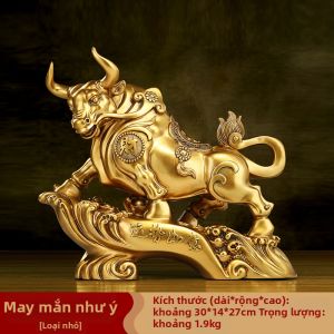 JUSHANYUAN | Trang Trí Tượng Bò May Mắn Tài Lộc