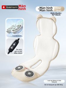 lovemami | Đệm Ghế Xe Đẩy Cho Bé Mùa Hè Thoáng Khí Có Quạt Điện