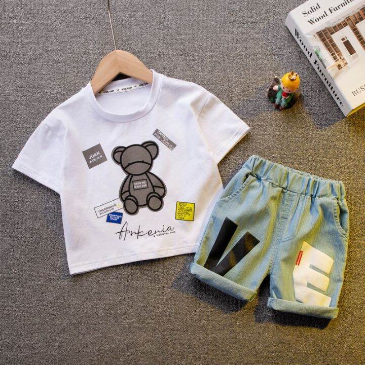 0-5-year-old boys suit two-piece summer children's clothing new fashion ...