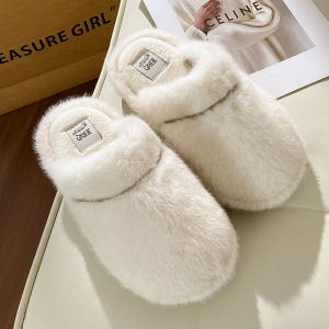 Home Cotton Slippers Female 2024 Fall and Winter New Arrival Flats Indoor Non Slip Warm Velvet Padded Thickened Fluffy Shoes Confinement Shoes