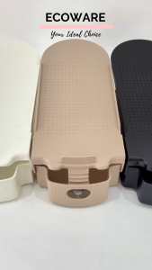 ECOWARE 2sets/4sets Double Layer Adjustable Shoe Rack/ Space Saver Shoe Rack/ Shoe Rack Adjustable/ Anti-Slip Shoe Rak