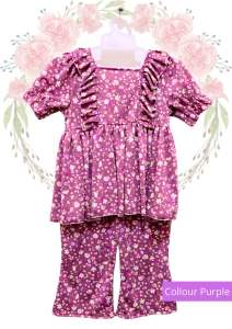 Setelan Baju Anak Perempuan Usia 0-5 Tahun / Camellia One Set Anak Perempuan