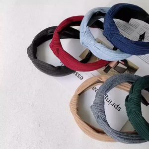 13th Ave Korean Style Women Fashion Knitted Twist Bow Knot Hairband Cloth Headwrap Hair Band Hoop 现货韩版淑女针织打结交叉发箍