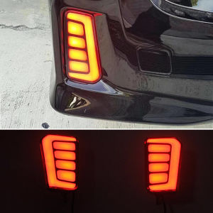For Toyota Vellfire agh30 Alphard 2015-2022 Car Lights Led Rear Bumperlight Fog Lamp 3-In-1 Functions Rear Running Lamp + Dynamic Turn Signal + Brake Light  / Exterior Modified Car Accessories