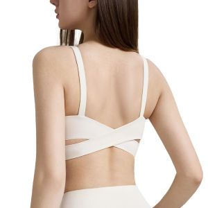 Medium strength Butterfly Back Sports Underwear for Women 2025 New Product Fixed Cup Fitness Bra Shoulder Strap Yoga Vest