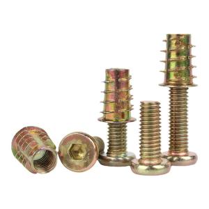 Creaby | Flat Head Beveled Hex Furniture Bolts Internal and External Threads