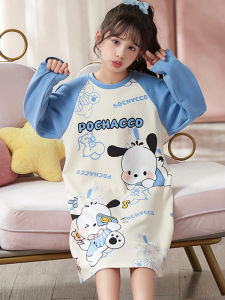 SHAPRA | Long Sleeve Cotton Cartoon Kids Pajama Dress