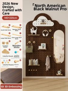 BEIQIVI | Push Pull Dressing Mirror Integrated Wall Shelf
