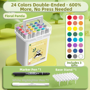 Marie’s | Double Head Opaque Stackable Soft Tip Water Washable Non-Toxic Acrylic Markers for Kids
