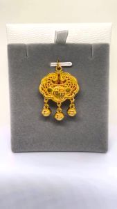 MJ Jewellery 3D 999.9/24K Pure Gold Longevity Lock Pendant B715