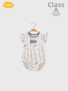 Aengbay | Summer Thin Flower Pattern Baby Onesie