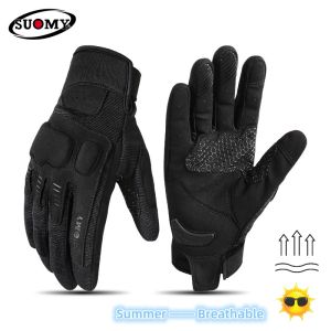 Summer Mesh Breathable Full Finger Motorcycle Gloves Men Women Touch Screen Motorbike Riding Motocross Protective Gear Gloves
