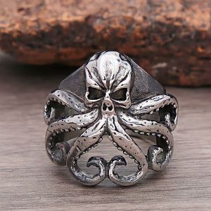 Cincin Elegan Desain King Octopus (Adjustable)