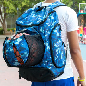 Kuangmi Basketball Bag Training Pack Large Capacity Multifunctional Professional Sports Backpack Double Shoulder Bag for Fans