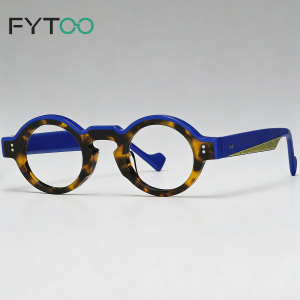 Fashion Round Glasses Frame Vintage Retro Style Mixed Color Acetate Eyeglasses for Men Women Trendy Eyewear 2025 New Design23210