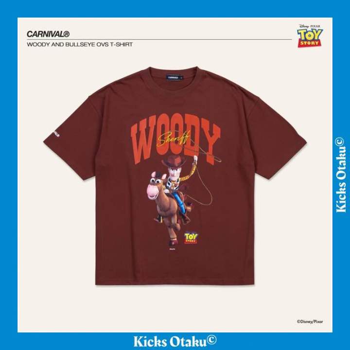 [ของแท้] เสื้อยืด CARNIVAL® x Toy Story Woody&Bullseye Oversized T ...