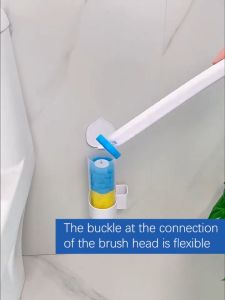 Toilet brush disposable toilet cleaning system household simple toilet brush
