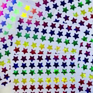 Kids Reward Sticker Stars Flowers Hearts Dots Sparkly Holographic Stickers Behavior Chart School Student Supplies DIY Decoration