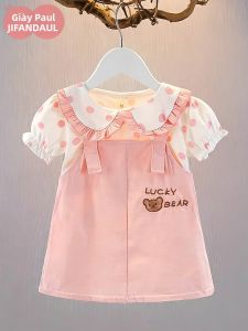 JIFANPAUL | Stylish Toddler Girls Dress Cotton Short Sleeve
