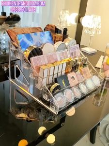 Khay Kệ Để Mỹ Phẩm Sơn Móng Tay Phấn Son 6 Tầng Trong Suốt Cao Cấp - Kệ Trang Điểm Trưng Bày Mỹ Phẩm Nhiều Tầng
