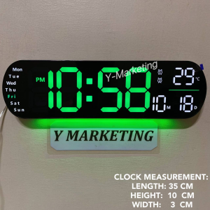 5502 Led Digital Alarm Wall Hang Clock With Ambiance Light Timer And Countdown