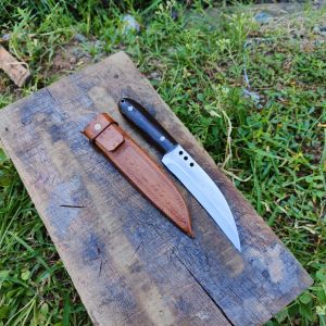 Pisau dapur Full tang Pb 14 cm Baja per serbaguna