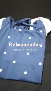 NATALIA - Dress Anak Segy Motif Polkadot Terlaris / Fashion Dress Anak Perempuan Model Lengan Ruffle Terbaru