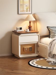 SAMEDREAM | Secure Nightstand with Storage Real Wood