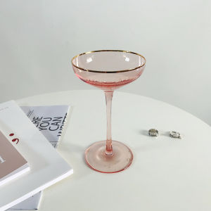 Nordic Pink Crystal High-Footed Wine Glass