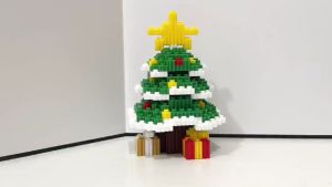 BYJ Bricks Merry Christmas Blocks Holiday Stacking Blocks New Year Gift For Kids