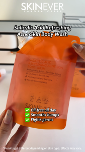 SKINEVER Acne Control Body Wash Salicylic Acid Formula For Oily Skin Treats & Prevents Body Acne Deep Cleansing