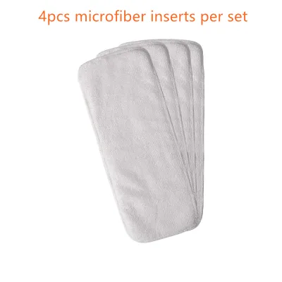 (4 pcs/lot) ALVABABY Washable Baby Diaper Insert Reusable Nappy Inserts 3 layers Microfiber Insert Fit One Size Baby Diapers