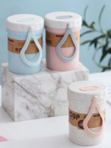 Portable Breakfast Soup Cup Wheat Dandelion Insulated Heat Resistant Mini Drink Cup Japanese Style Creative Gift for All