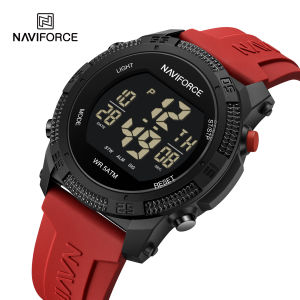 Đồng Hồ Thời Trang Nam NAVIFORCE Đồng Hồ Đeo Tay Thể Thao Kỹ Thuật Số Chống Nước 5Bar Dây Đeo Silicon Sang Trọng Màn Hình LED Hiển Thị Lịch Báo Thức