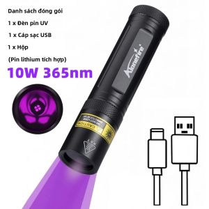 Alonefire | Đèn Pin UV LED Công Suất Cao 365nm Sạc USB Dùng Để Phát Hiện Vết Bẩn Thú Cưng Nấm Da Tiền Giả Ngọc Bọ Cạp Và Làm Khô Keo.