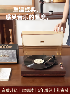 Retro Vinyl Record Player European Style Bluetooth Speaker Audio Decoration Moving House Gift Living Room Decor Black Vinyl