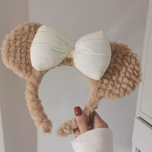 Minnie Sequin Hairband Red Polka Dot Butterfly Knot Cute Photo Park Costume Hair Clip Womens Fashion Accessories Hair Decorations