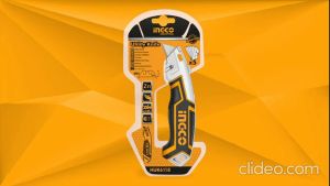 Pisau Cutter Utility Knife Serbaguna INGCO HUK6118 Kulit Kayu SK5