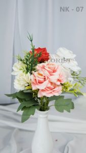 Bunga Rose Jepang X5 Artifisial/Mawar Jepang Import/Bunga Artificial/Bunga Buket Palsu| (NK-7)