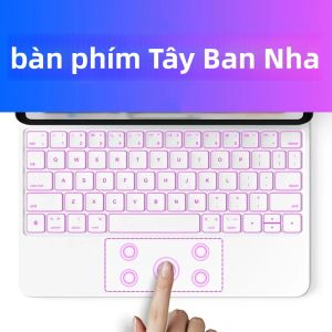 Ốp Bàn Phím Magic Cho iPad Air 6/5/4 & iPad Pro 13/11/12.9 Inch Có Màn Hình LCD - Vỏ Silicon Bền Chắc Chống Sốc Với Bàn Phím