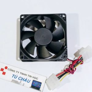 Quạt 8Cm - dày 2.5Cm / Điện áp DC 12V (Fan Case 8Cm)