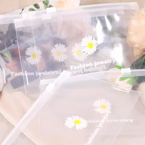 10pcs/lot 10x15cm Small Daisy Plastic Zipper Bags Packaging Pouches for DIY Jewelry Retail Bags Gifts Bags Storage Bag