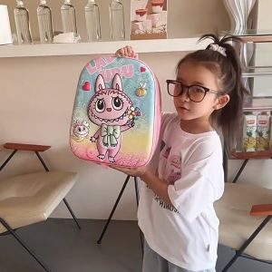 Balo Trứng Mẫu Giáo Đi Học Siêu Nhẹ In Họa Tiết Labubu 3D Dễ Thương Cho Bé Gái Bé Trai 2-3-5 tuổi