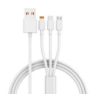 Henyou | Super Fast Charge Data Cable 66W One To Three Android Huawei Oppo Apple Vivo Universal TypeC Three Head Flash Car Charger Line