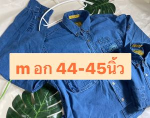 เสื้อเชิ๊ตCAMEL((แขนยาว)) ผ้าฟอกสียีนเข้ม ผ้านิ่มใส่สบาบไม่ร้อน