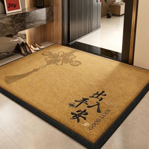 YINSHANG | Outdoor Coconut Fiber Look Slip Resistant Door Mat Tan