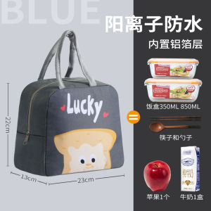 Portable Insulated Lunch Box Bag Student Dedicated Food Delivery Waterproof Oil-resistant Bento Bag Large Capacity Handheld Lunch Bag
