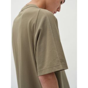 Common Scent 230g Three Acetate Breathable Cool Feeling Shoulder Design Matte Lyocell Couple Short Sleeve T-Shirt Summer Youth Casual